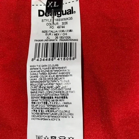 Desigual Bikini Bottom Odessa Ukraine Red Size XL - Picture 6 of 8